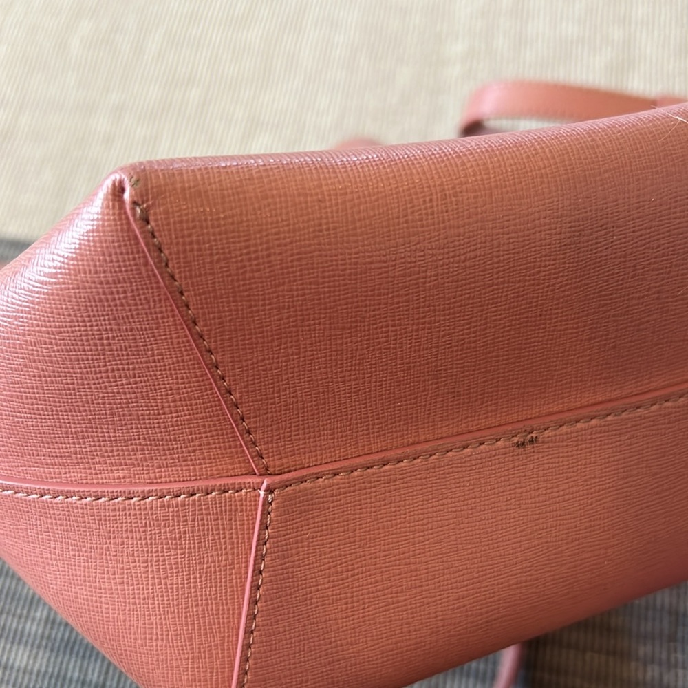 Mansur Gavriel Dusty Rose Leather Bucket Crossbody Bag - Picture 6 of 9